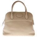 Hermes Bolide 31 Taurillon Clemence Shoulder Bag Argil Silver Ivory