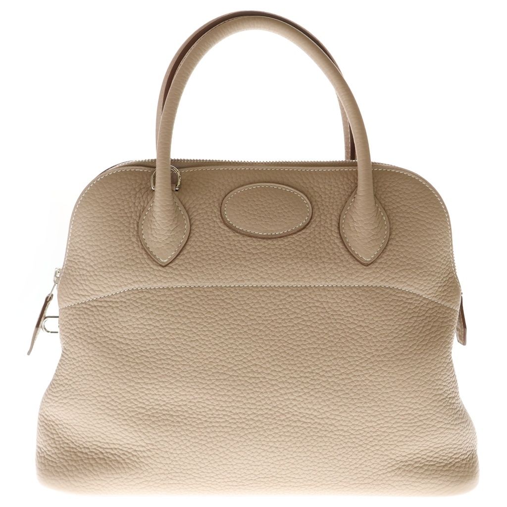 Hermes Bolide 31 Taurillon Clemence Shoulder Bag Argil Silver Ivory