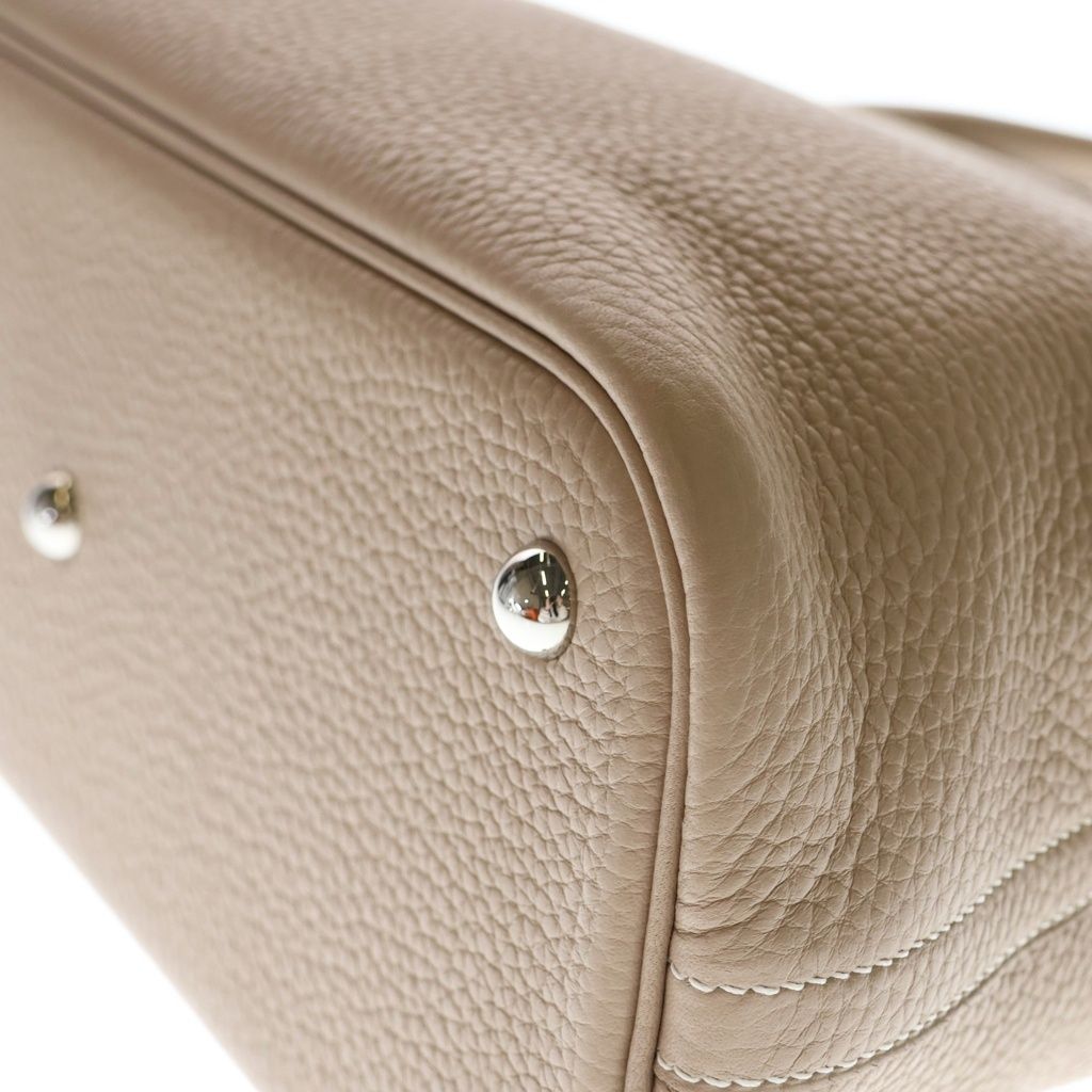 Hermes Bolide 31 Taurillon Clemence Shoulder Bag Argil Silver Ivory — view 5