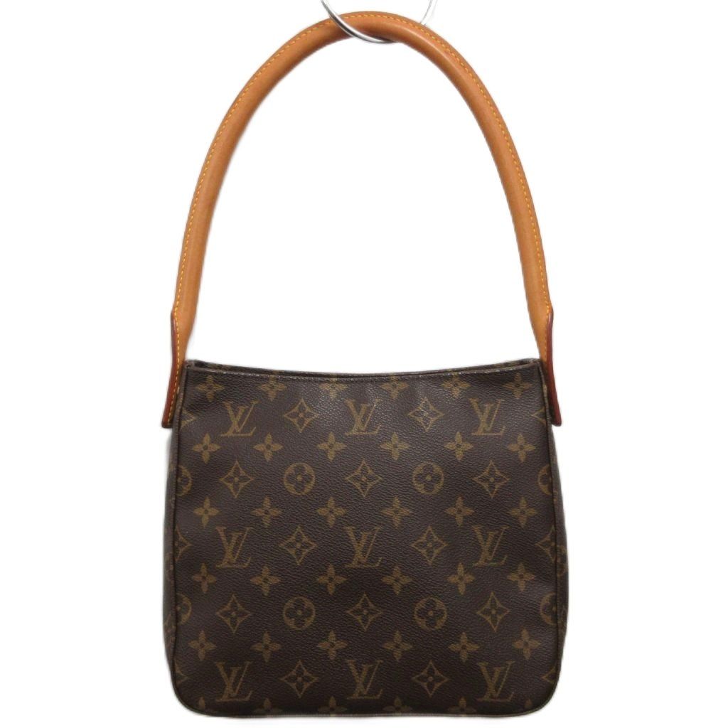 Louis Vuitton Looping MM Monogram Shoulder Bag All Over Pattern Brown