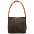 Louis Vuitton Looping MM Monogram Shoulder Bag All Over Pattern Brown