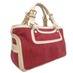 Celine Boogie Tote Straw Leather Ivory