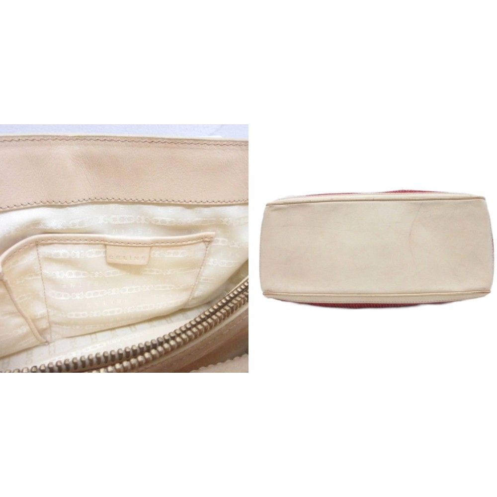 Celine Boogie Tote Straw Leather Ivory — view 5