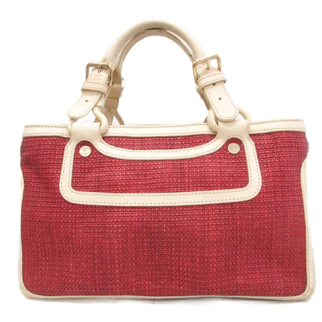 Celine Boogie Tote Straw Leather Ivory — view 2