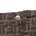Fendi Mini Skirt 38 FF Double Zucca All Over Pattern Tight — view 4