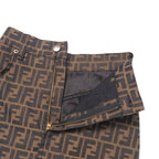 Fendi Mini Skirt 38 FF Double Zucca All Over Pattern Tight — view 3