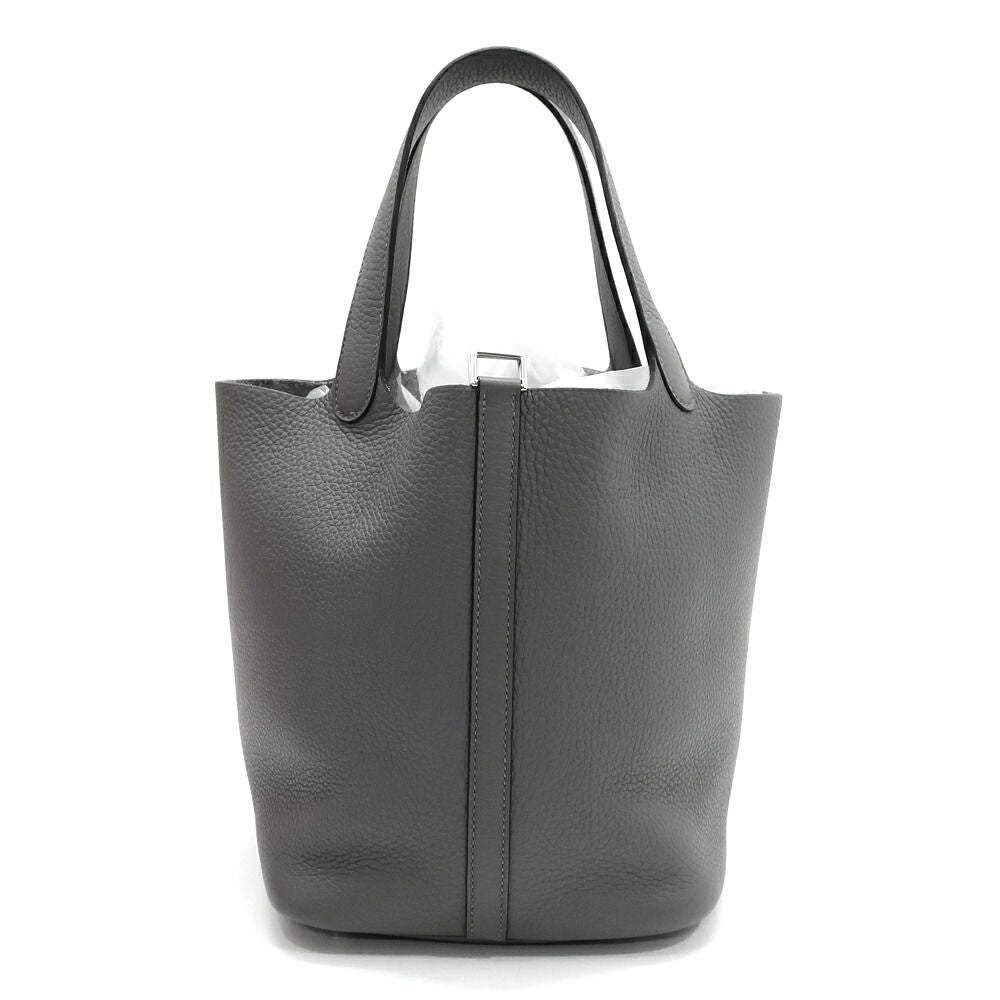 Hermes Heaven Picotin MM Lock 22 Grimeia Gray Bag Silver