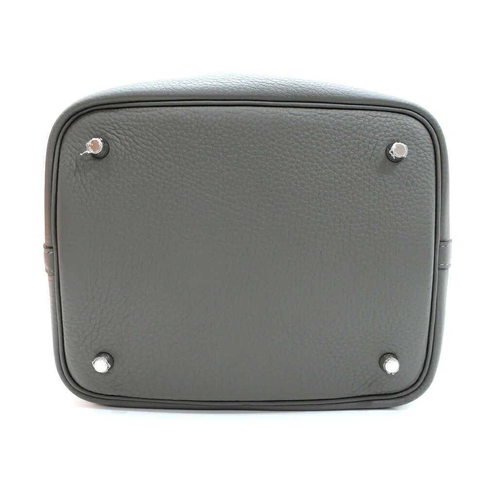 Hermes Heaven Picotin MM Lock 22 Grimeia Gray Bag Silver