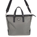 Prada Tote Triangle Logo Tessuto Saffiano Re-Nylon Black