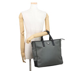 Prada Tote Triangle Logo Tessuto Saffiano Re-Nylon Black — view 4