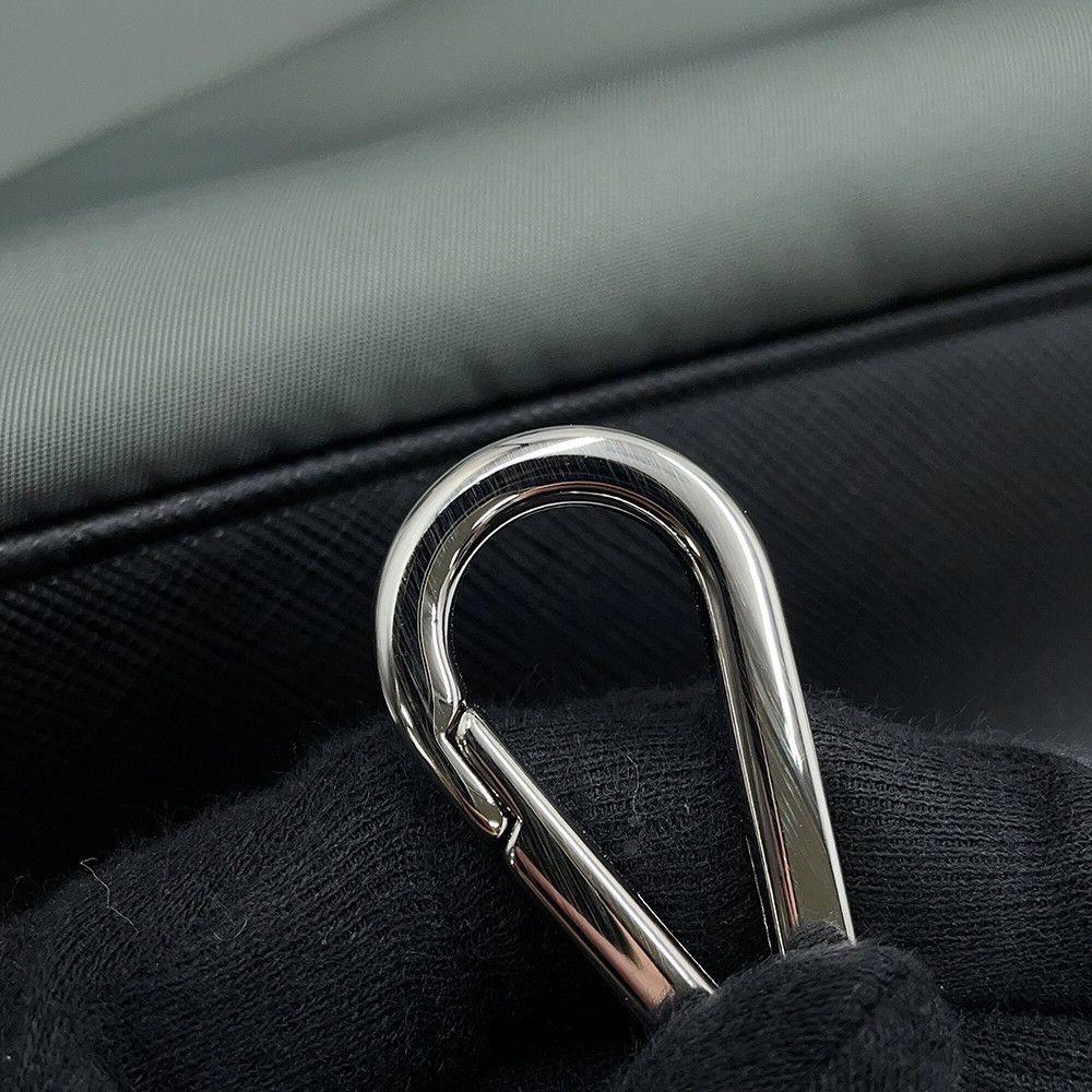 Prada Tote Triangle Logo Tessuto Saffiano Re-Nylon Black — view 8