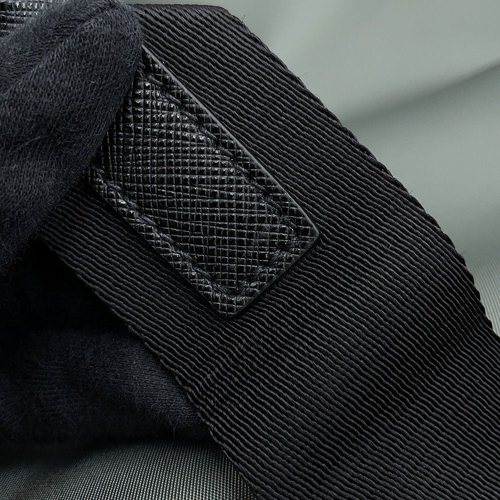 Prada Tote Triangle Logo Tessuto Saffiano Re-Nylon Black — view 9