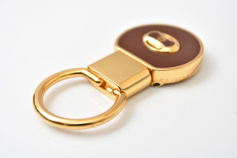 Gucci Key Ring Key Holder Vintage Interlocking Bordeaux Gold — view 6