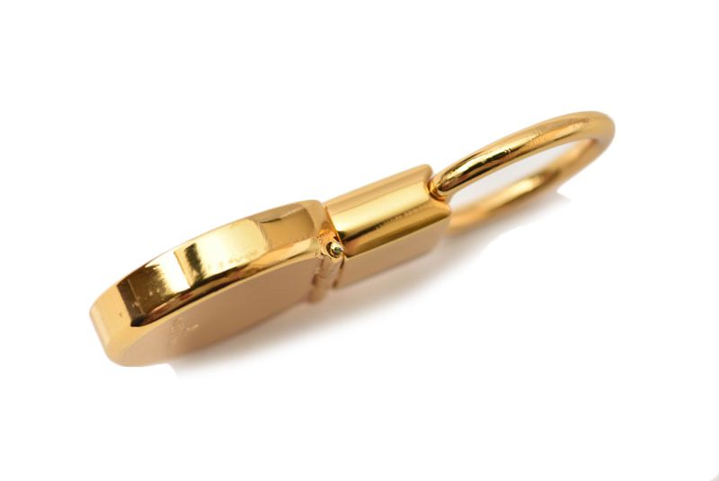 Gucci Key Ring Key Holder Vintage Interlocking Bordeaux Gold — view 7