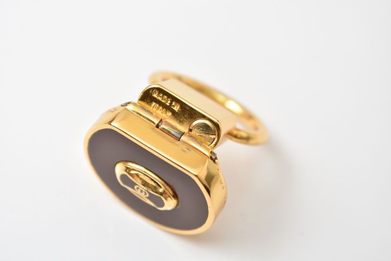Gucci Key Ring Key Holder Vintage Interlocking Bordeaux Gold — view 4