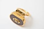 Gucci Key Ring Key Holder Vintage Interlocking Bordeaux Gold — view 4