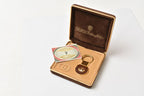 Gucci Key Ring Key Holder Vintage Interlocking Bordeaux Gold — view 2
