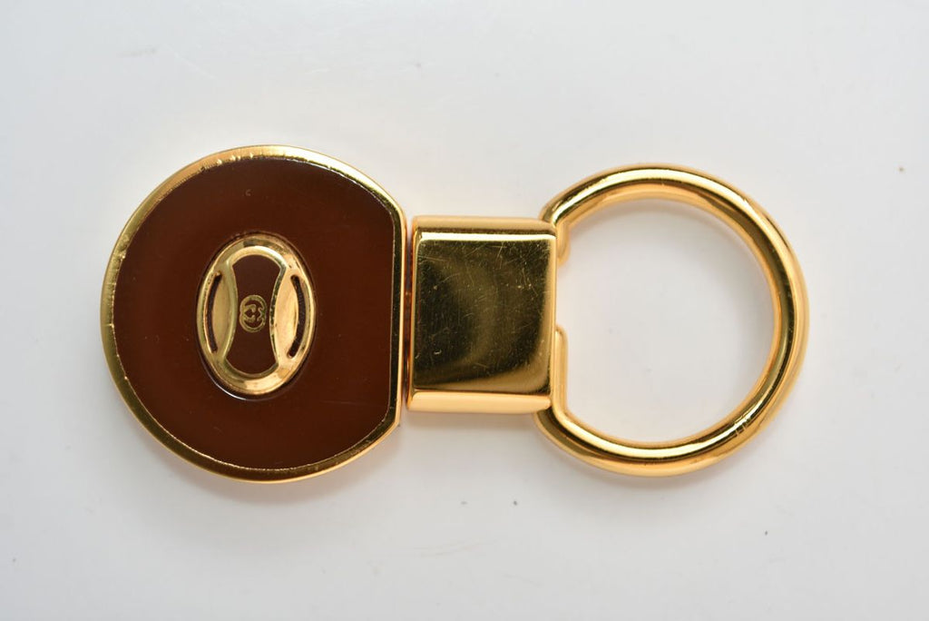 Gucci Key Ring Key Holder Vintage Interlocking Bordeaux Gold — view 8