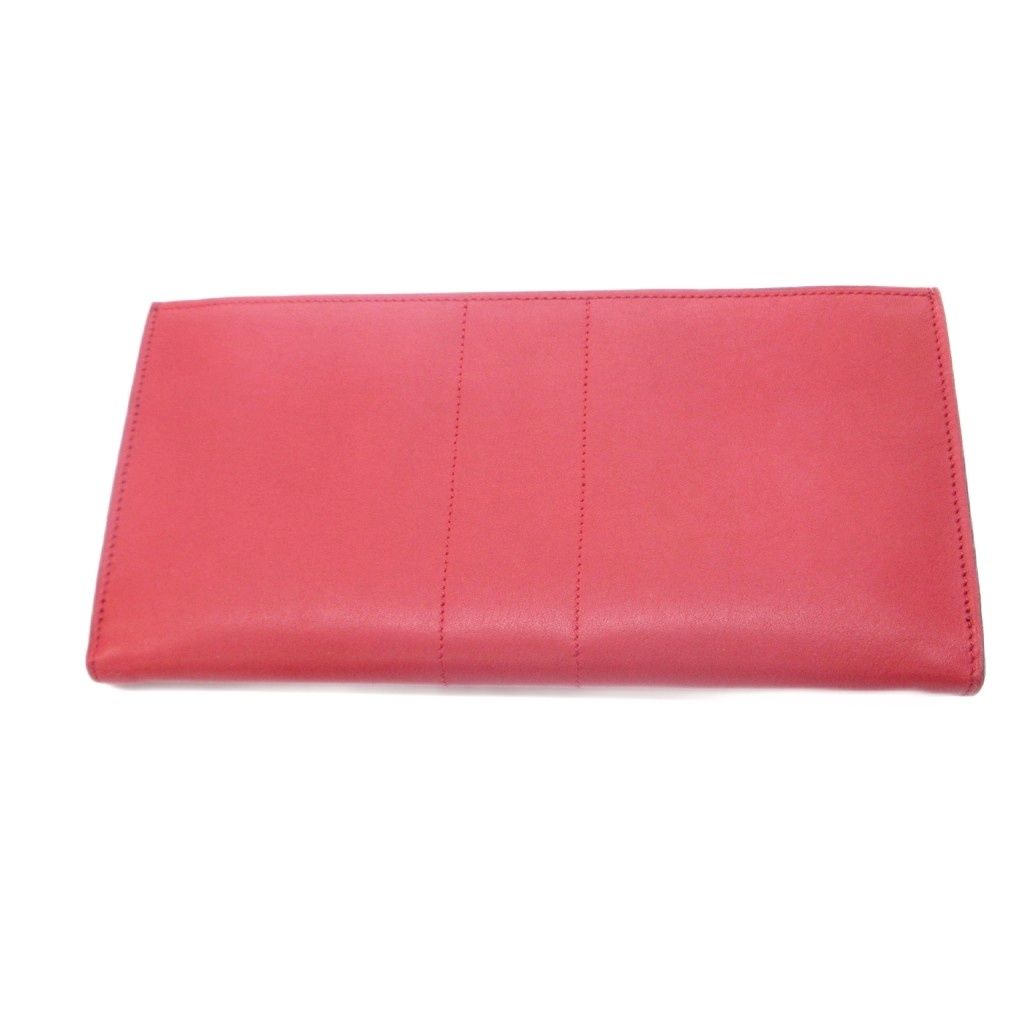 Saint Laurent Wallet Leather Red Logo Button Closure HW WY — view 2