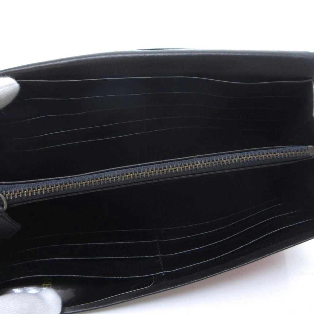 Saint Laurent Wallet Leather Red Logo Button Closure HW WY — view 4