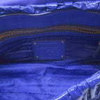 Prada Patent Leather Shoulder Bag Chain Push Lock Closure Purple HW WY — view 6
