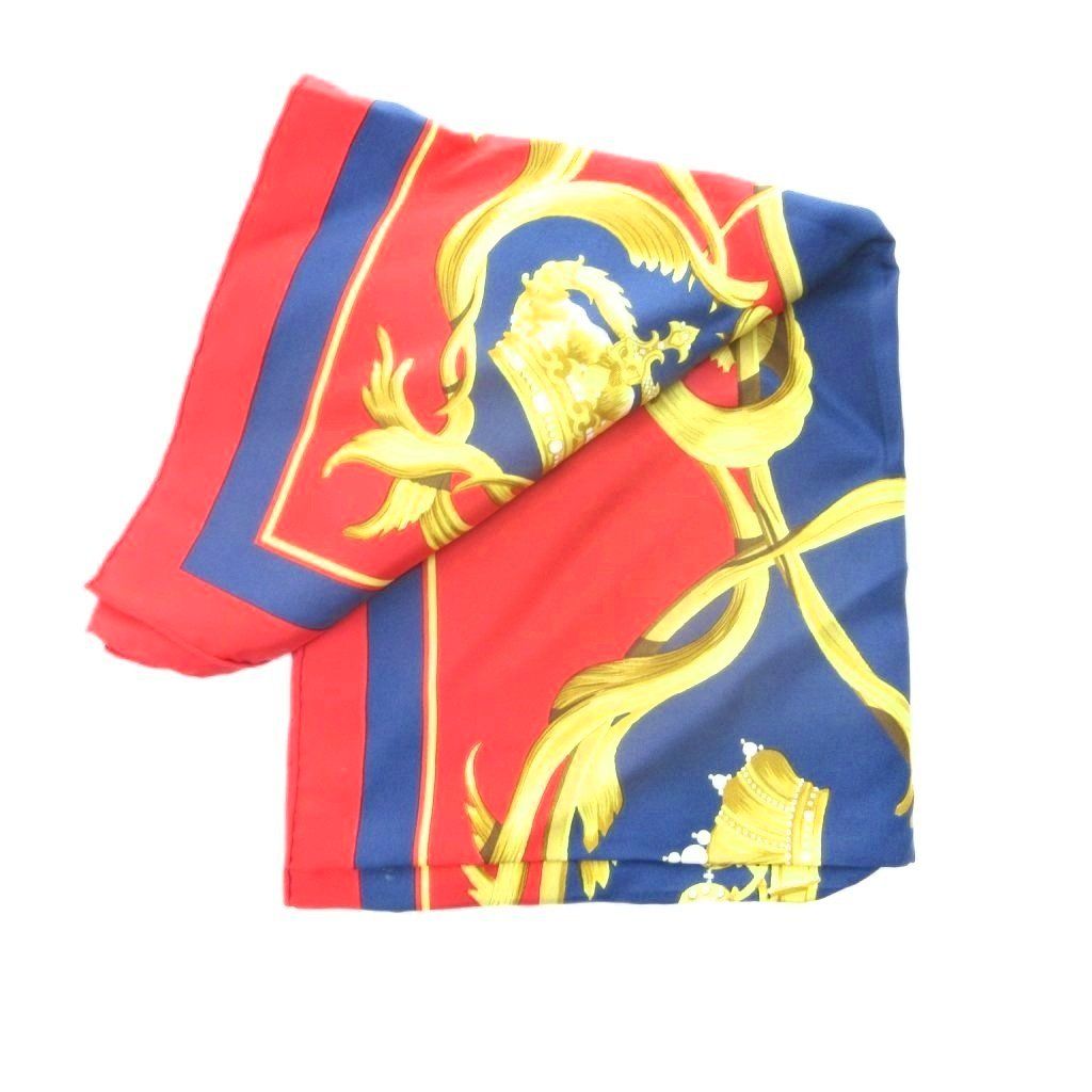 Hermes Scarf Carre Crown Silk Red HW WY — view 3