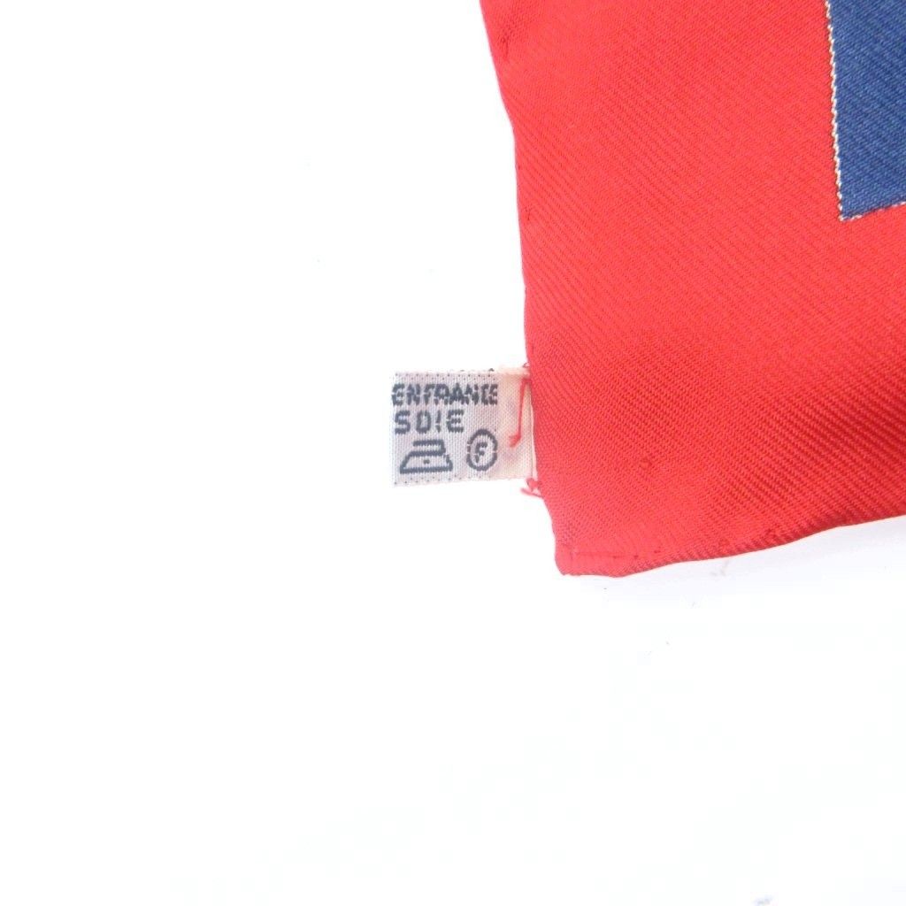 Hermes Scarf Carre Crown Silk Red HW WY — view 6