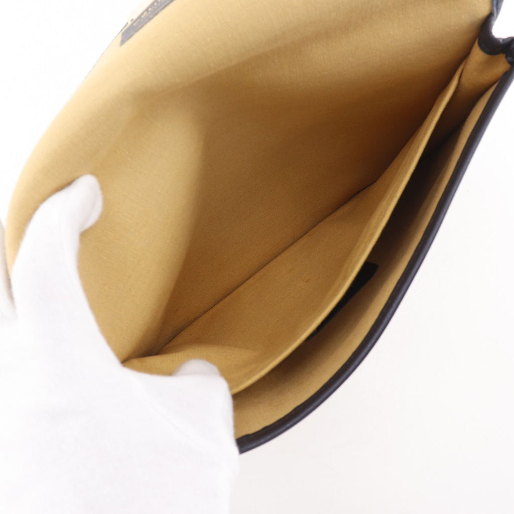 Celine Vintage Canvas Beige Clutch Bag — view 6