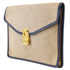 Celine Vintage Canvas Beige Clutch Bag — view 2