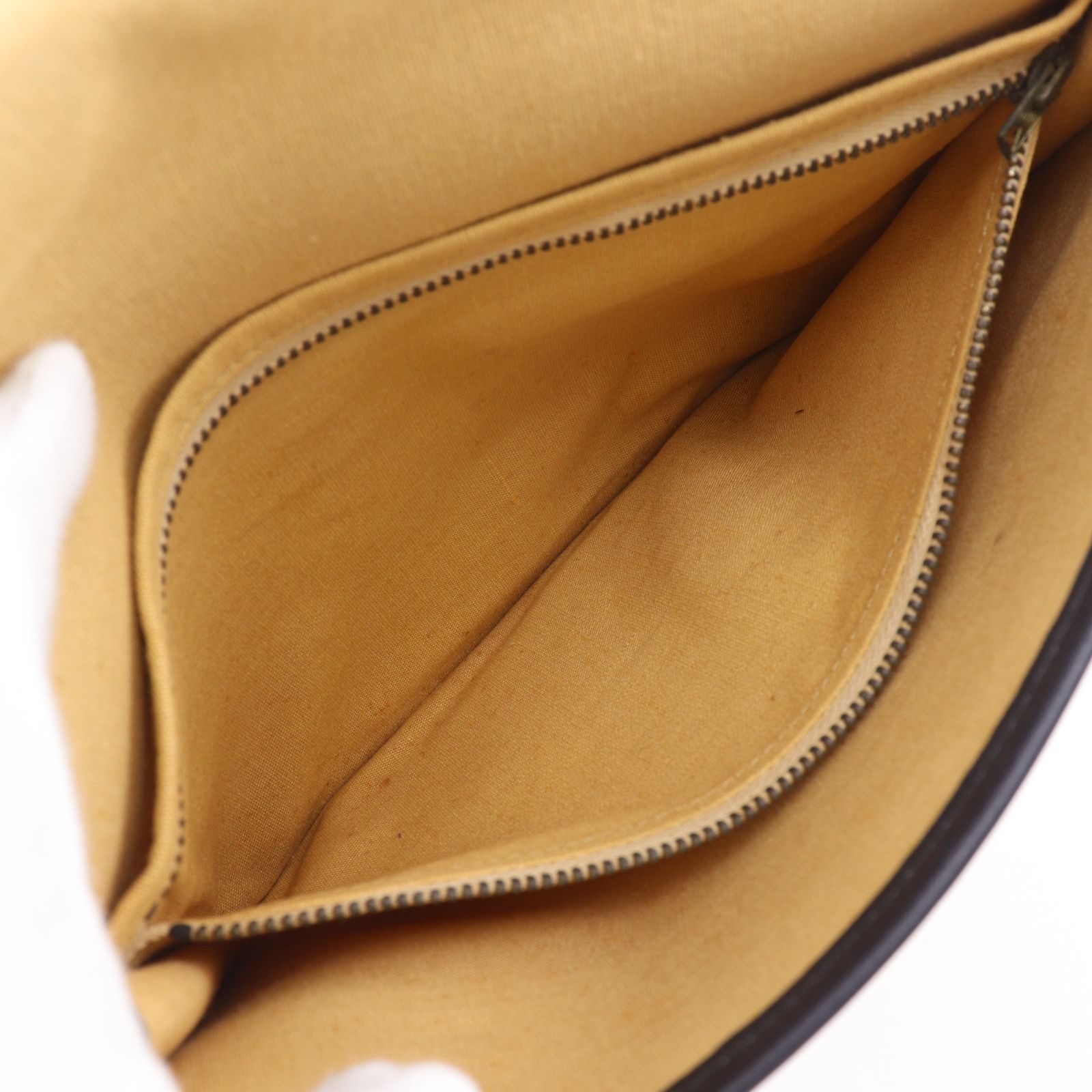 Celine Vintage Canvas Beige Clutch Bag — view 7