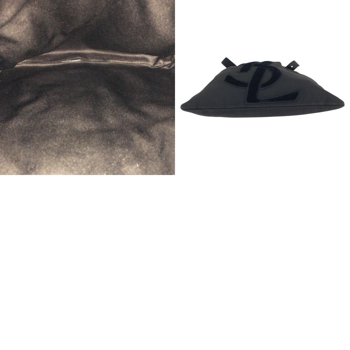 Saint Laurent Rive Gauche Vintage Kahala YSL Black Canvas Tote — view 9