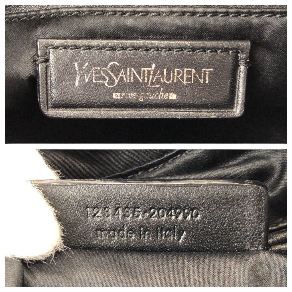 Saint Laurent Rive Gauche Vintage Kahala YSL Black Canvas Tote — view 4