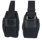 Prada Tessuto Black Silver Nylon Shoulder Bag Pochette — view 7