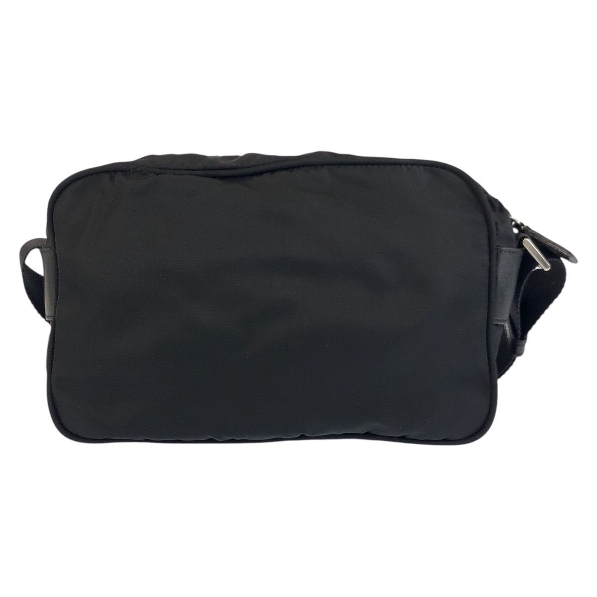 Prada Tessuto Black Silver Nylon Shoulder Bag Pochette — view 2