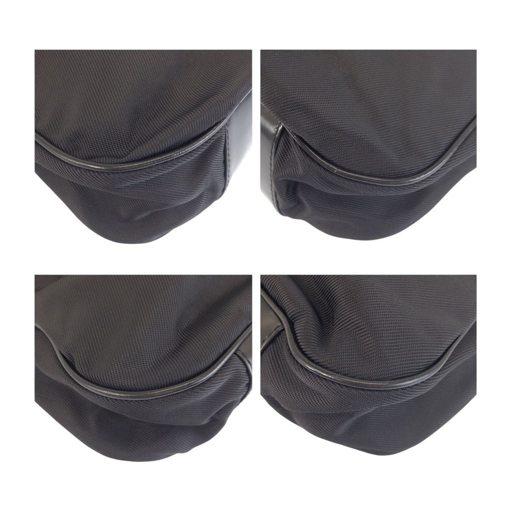 Gucci Bamboo Black Nylon Patent 001 Shoulder Bag 2-Way