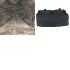 Prada Tessuto Black Silver Nylon Leather Shoulder — view 9
