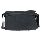Prada Tessuto Black Silver Nylon Leather Shoulder — view 2