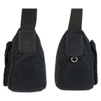 Prada Tessuto Black Silver Nylon Shoulder Bag Pochette — view 8