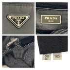 Prada Tessuto Black Silver Nylon Shoulder Bag Pochette — view 3