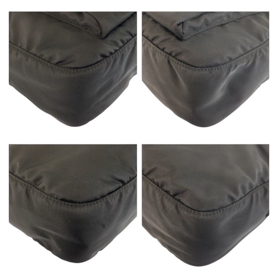 Prada Tessuto Black Silver Nylon Shoulder Bag Pochette — view 4
