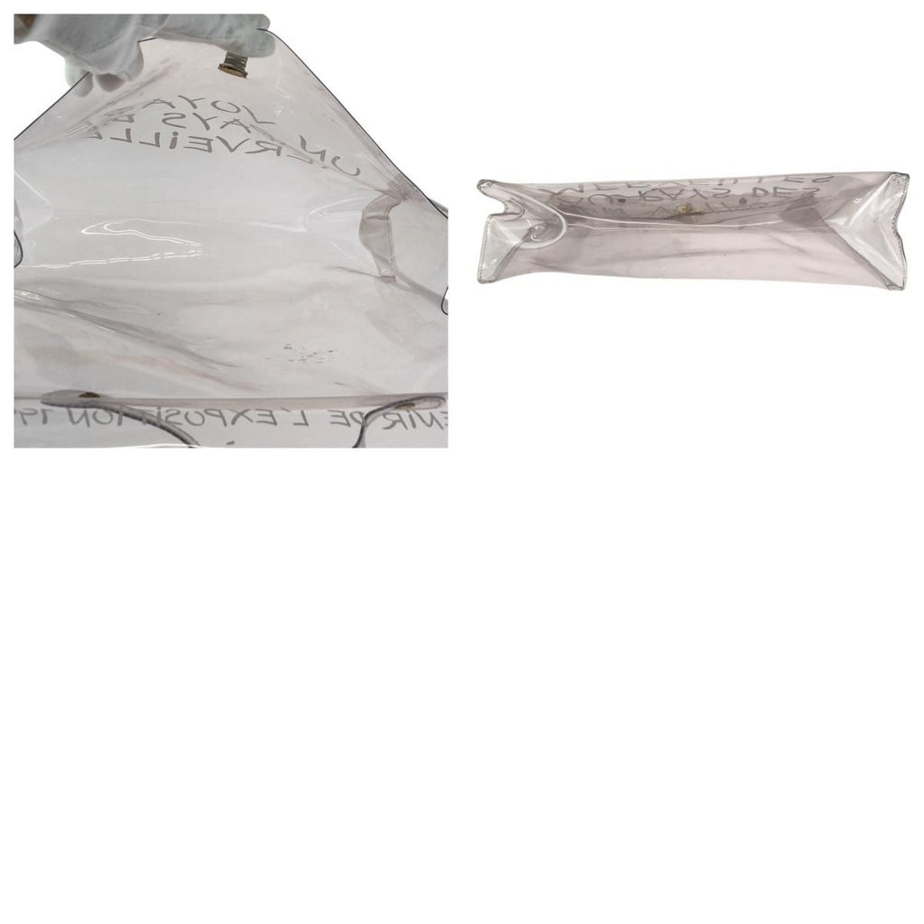 Hermes Vinyl Kelly Clear Gold Handbag — view 9