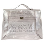 Hermes Vinyl Kelly Clear Gold Handbag — view 2