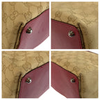 Gucci Beige Winered GG Canvas Leather Tote Shoulder — view 3