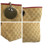 Gucci Beige Winered GG Canvas Leather Tote Shoulder — view 6
