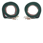 Gucci Sherry Line 85 Green Red Silver Cotton Leather Belt — view 9