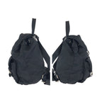 Prada Tessuto Black Silver Nylon Leather Backpack — view 8