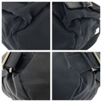 Prada Tessuto Black Silver Nylon Leather Backpack — view 3