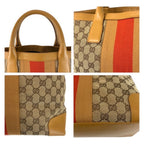 Gucci Sherry Line Beige GG Canvas Leather Tote — view 5
