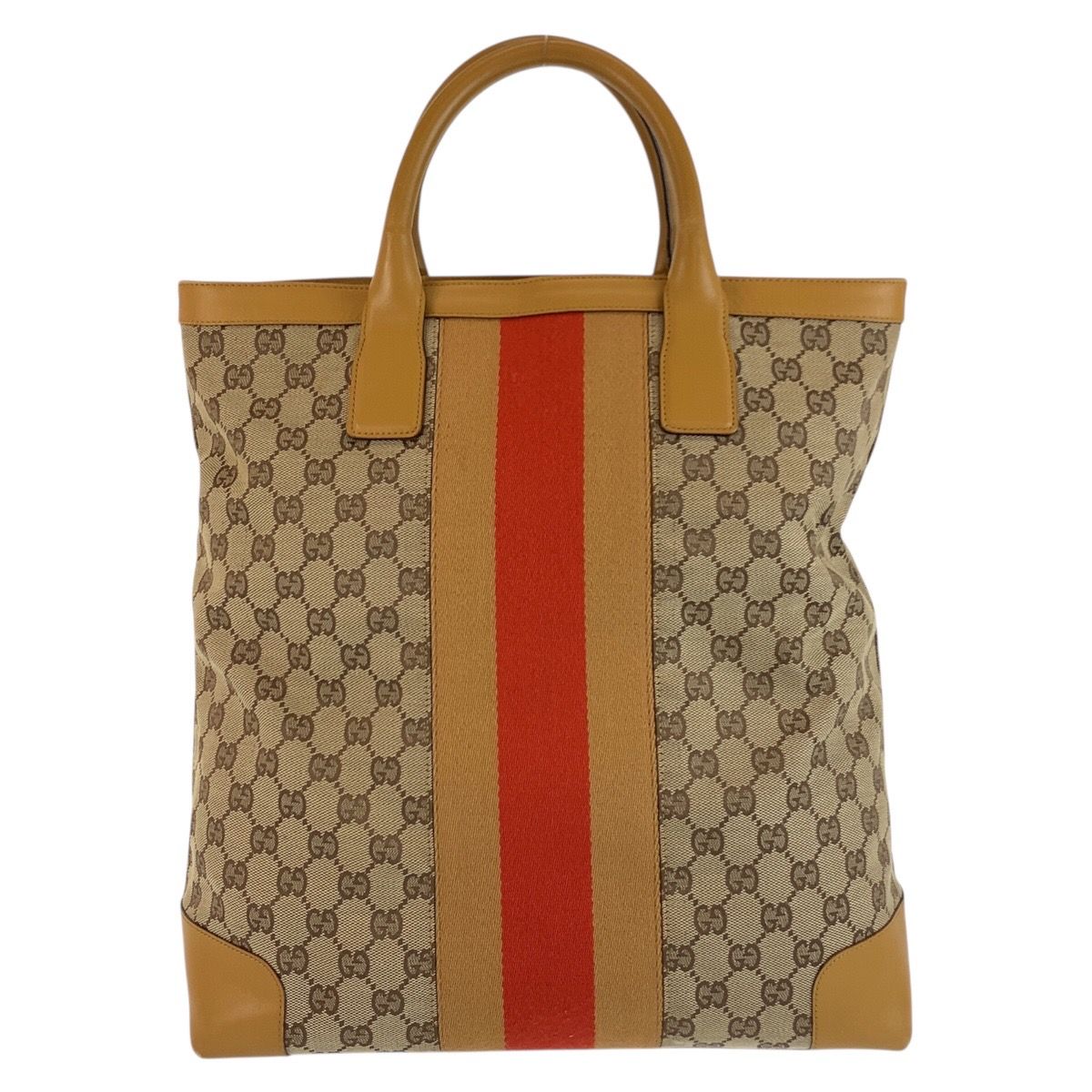 Gucci Sherry Line Beige GG Canvas Leather Tote — view 2