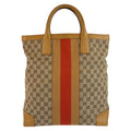 Gucci Sherry Line Beige GG Canvas Leather Tote